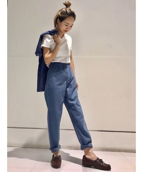 GAP（ギャップ）の「リネンブレンド ペーパーバッグパンツ（その他パンツ・レディース・その他/ブルー・000/0/10/6/00/12/4/8/2）」の20枚目の写真