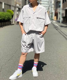 直営店・WEB限定 KGFR(カガフリ)イージーショーツセットアップ/オープンカラー半袖シャツ/ワイドイージーショーツ