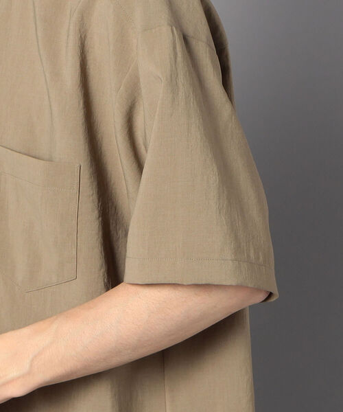 GLOSTER（グロスター）の「EVALET QUICK DRY TEE 布帛Tシャツ (※吸水速乾、ウォッシャブル、シワになりにくいイージーケア素材を使用！)（Tシャツ/カットソー・メンズ・ホワイト/ネイビー/ベージュ・SMALL/LARGE/MEDIUM）」の14枚目の写真