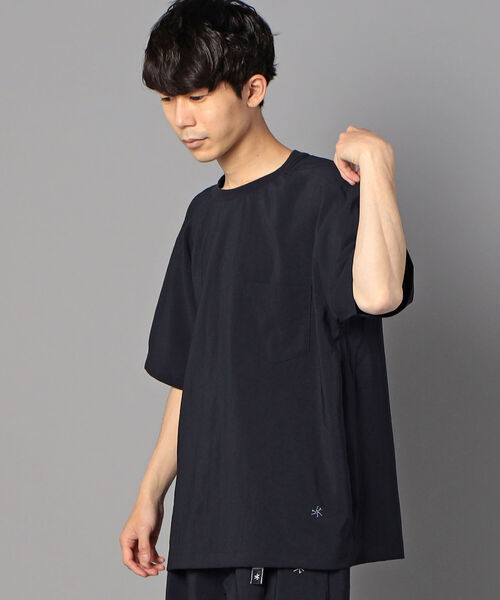 GLOSTER（グロスター）の「EVALET QUICK DRY TEE 布帛Tシャツ (※吸水速乾、ウォッシャブル、シワになりにくいイージーケア素材を使用！)（Tシャツ/カットソー・メンズ・ホワイト/ネイビー/ベージュ・SMALL/LARGE/MEDIUM）」の19枚目の写真