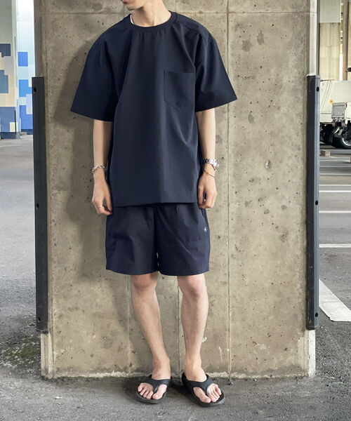 GLOSTER（グロスター）の「EVALET QUICK DRY TEE 布帛Tシャツ (※吸水速乾、ウォッシャブル、シワになりにくいイージーケア素材を使用！)（Tシャツ/カットソー・メンズ・ホワイト/ネイビー/ベージュ・SMALL/LARGE/MEDIUM）」の22枚目の写真