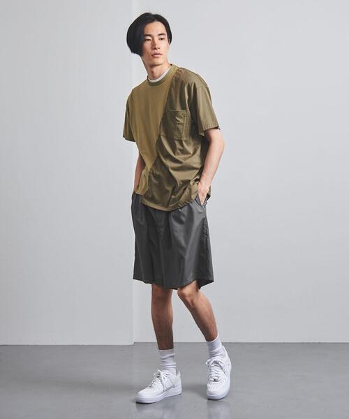 EN ROUTE（アンルート）の「＜EN ROUTE（アンルート）＞ ポリエステル タフタ 3プリーツ バックゴム ワイド ショーツ（その他パンツ・メンズ・ブラック/グレー・2/3/1）」の7枚目の写真