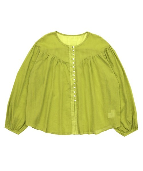 select MOCA（セレクトモカ）の「2021 SS フロントギャザーシフォンブラウス（シャツ/ブラウス・レディース・アイボリー/ミント/ライトカーキ・FREE）」の21枚目の写真