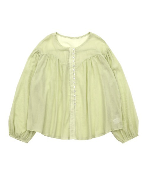 select MOCA（セレクトモカ）の「2021 SS フロントギャザーシフォンブラウス（シャツ/ブラウス・レディース・アイボリー/ミント/ライトカーキ・FREE）」の22枚目の写真