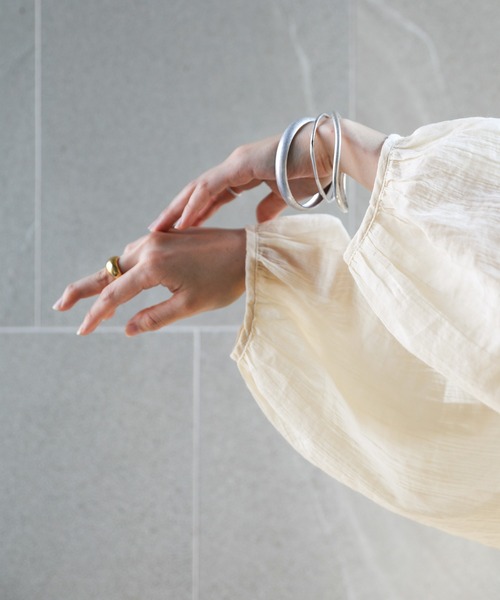 select MOCA（セレクトモカ）の「2021 SS フロントギャザーシフォンブラウス（シャツ/ブラウス・レディース・アイボリー/ミント/ライトカーキ・FREE）」の16枚目の写真