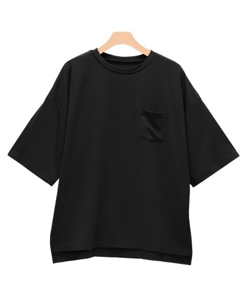 Pierrot(ピエロ)の「オーバーサイズTシャツ(Tシャツ/カットソー・レディース・ブラック/モカ/オフホワイト・M/L)」の6枚目の写真