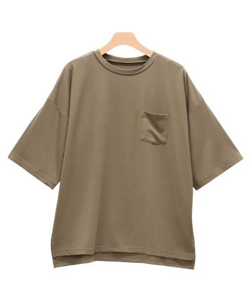 Pierrot(ピエロ)の「オーバーサイズTシャツ(Tシャツ/カットソー・レディース・ブラック/モカ/オフホワイト・M/L)」の5枚目の写真