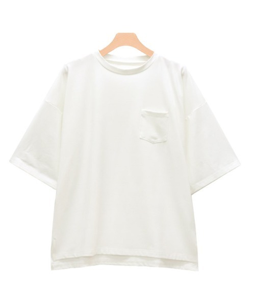 Pierrot(ピエロ)の「オーバーサイズTシャツ(Tシャツ/カットソー・レディース・ブラック/モカ/オフホワイト・M/L)」の4枚目の写真