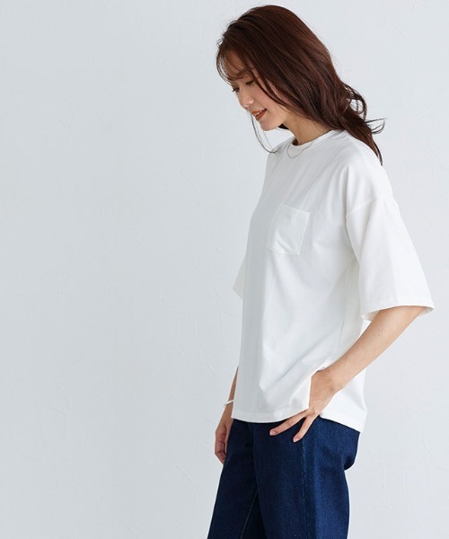Pierrot(ピエロ)の「オーバーサイズTシャツ(Tシャツ/カットソー・レディース・ブラック/モカ/オフホワイト・M/L)」の8枚目の写真