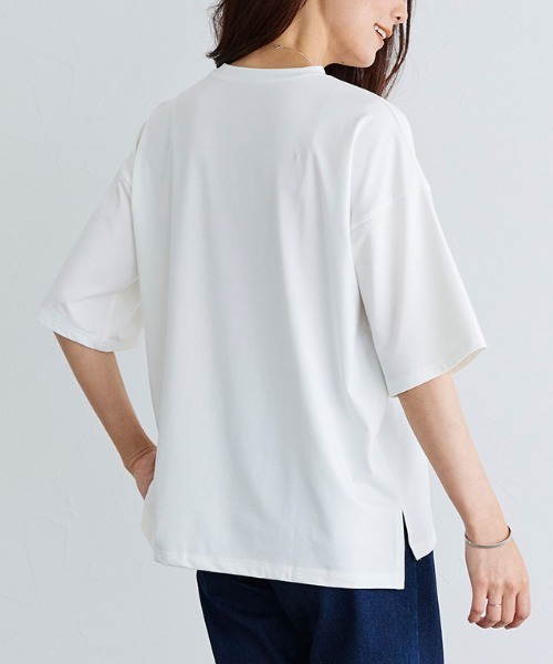 Pierrot(ピエロ)の「オーバーサイズTシャツ(Tシャツ/カットソー・レディース・ブラック/モカ/オフホワイト・M/L)」の9枚目の写真