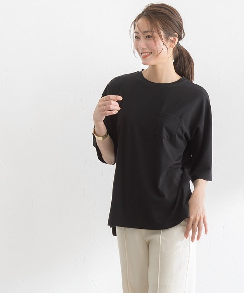 Pierrot(ピエロ)の「オーバーサイズTシャツ(Tシャツ/カットソー・レディース・ブラック/モカ/オフホワイト・M/L)」の20枚目の写真