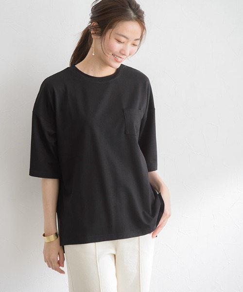 Pierrot(ピエロ)の「オーバーサイズTシャツ(Tシャツ/カットソー・レディース・ブラック/モカ/オフホワイト・M/L)」の21枚目の写真