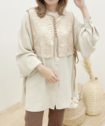 apres jour clair | 【apres jour clair】レースベスト×トップスセット【ZOZOTOWN限定アイテム】(Tシャツ/カットソー)