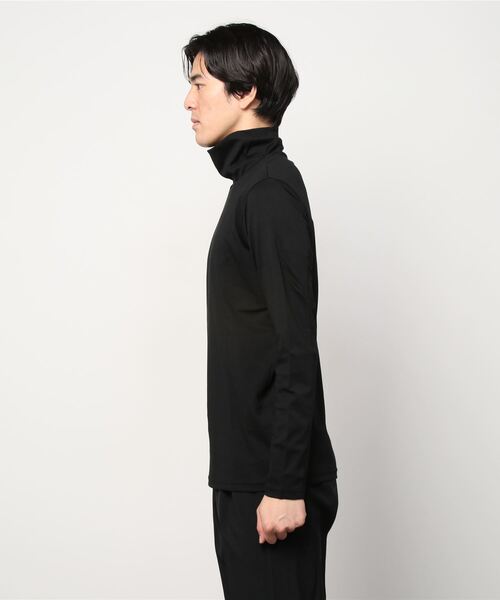 ATTACHMENT（アタッチメント）の「SUVIN COTTON SMOOTH HIGH NECKED T-SHIRT L/S（Tシャツ/カットソー・メンズ・ブラック/ホワイト/オフホワイト・1/2/3）」の9枚目の写真