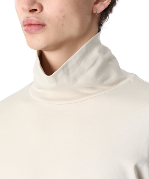 ATTACHMENT（アタッチメント）の「SUVIN COTTON SMOOTH HIGH NECKED T-SHIRT L/S（Tシャツ/カットソー・メンズ・ブラック/ホワイト/オフホワイト・1/2/3）」の6枚目の写真