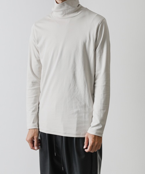 ATTACHMENT（アタッチメント）の「SUVIN COTTON SMOOTH HIGH NECKED T-SHIRT L/S（Tシャツ/カットソー・メンズ・ブラック/ホワイト/オフホワイト・1/2/3）」の11枚目の写真