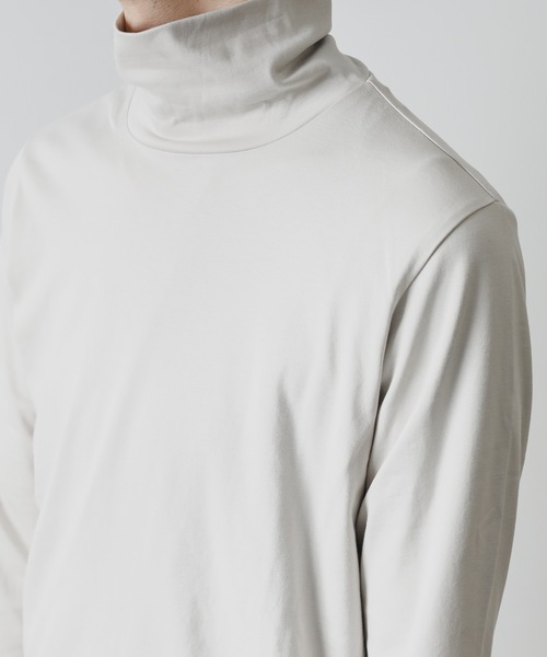 ATTACHMENT（アタッチメント）の「SUVIN COTTON SMOOTH HIGH NECKED T-SHIRT L/S（Tシャツ/カットソー・メンズ・ブラック/ホワイト/オフホワイト・1/2/3）」の14枚目の写真