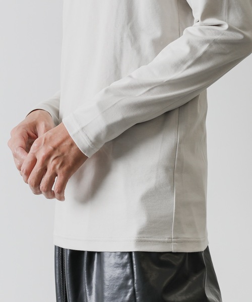 ATTACHMENT（アタッチメント）の「SUVIN COTTON SMOOTH HIGH NECKED T-SHIRT L/S（Tシャツ/カットソー・メンズ・ブラック/ホワイト/オフホワイト・1/2/3）」の15枚目の写真