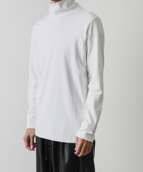 ATTACHMENT（アタッチメント）の「SUVIN COTTON SMOOTH HIGH NECKED T-SHIRT L/S（Tシャツ/カットソー・メンズ・ブラック/ホワイト/オフホワイト・1/2/3）」の16枚目の写真