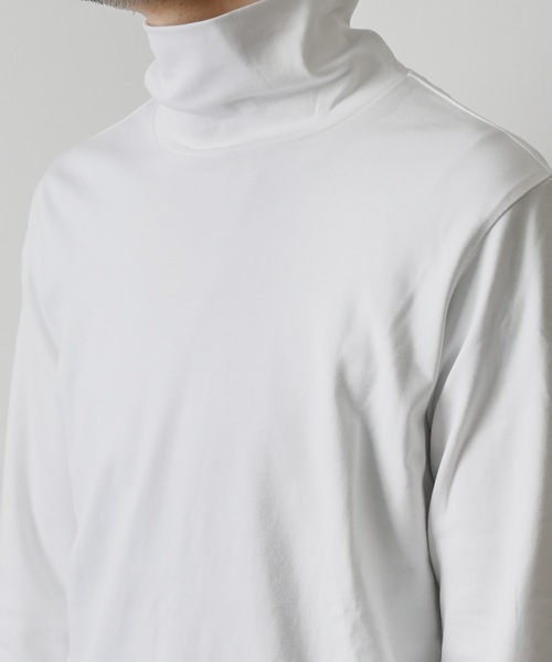 ATTACHMENT（アタッチメント）の「SUVIN COTTON SMOOTH HIGH NECKED T-SHIRT L/S（Tシャツ/カットソー・メンズ・ブラック/ホワイト/オフホワイト・1/2/3）」の19枚目の写真
