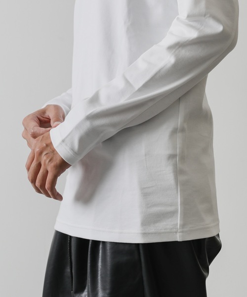 ATTACHMENT（アタッチメント）の「SUVIN COTTON SMOOTH HIGH NECKED T-SHIRT L/S（Tシャツ/カットソー・メンズ・ブラック/ホワイト/オフホワイト・1/2/3）」の20枚目の写真