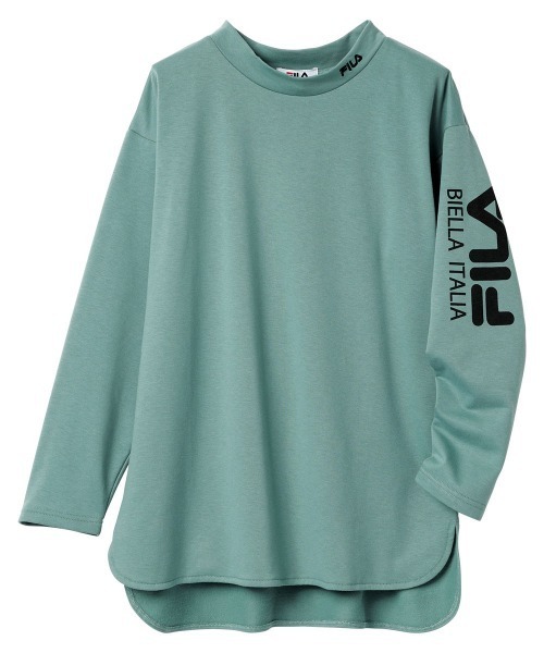 FILA（フィラ）の「＜ＦＩＬＡ＞裏起毛プチハイネックプルオーバー（Tシャツ/カットソー・レディース・ホワイト/ブラック/グリーン系その他・LL/M/L/3L）」の6枚目の写真