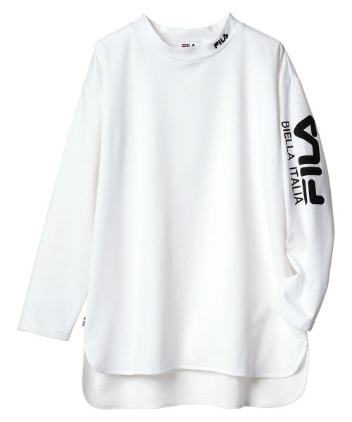 FILA（フィラ）の「＜ＦＩＬＡ＞裏起毛プチハイネックプルオーバー（Tシャツ/カットソー・レディース・ホワイト/ブラック/グリーン系その他・LL/M/L/3L）」の4枚目の写真