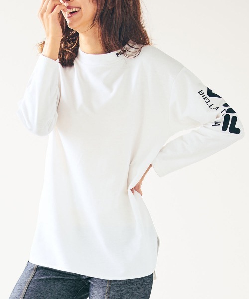 FILA（フィラ）の「＜ＦＩＬＡ＞裏起毛プチハイネックプルオーバー（Tシャツ/カットソー・レディース・ホワイト/ブラック/グリーン系その他・LL/M/L/3L）」の8枚目の写真