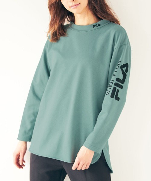 FILA（フィラ）の「＜ＦＩＬＡ＞裏起毛プチハイネックプルオーバー（Tシャツ/カットソー・レディース・ホワイト/ブラック/グリーン系その他・LL/M/L/3L）」の9枚目の写真