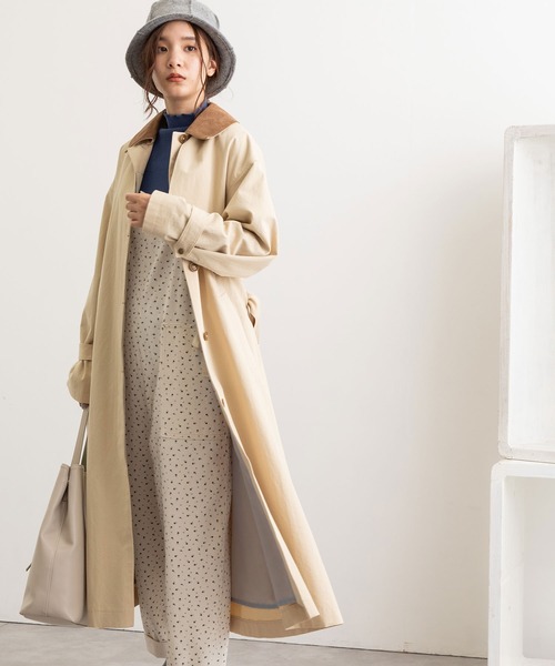 POU DOU DOU（プードゥドゥ）の「2WAYトレンチコート（トレンチコート・レディース・ベージュ/ネイビー/カーキ・3）」の14枚目の写真