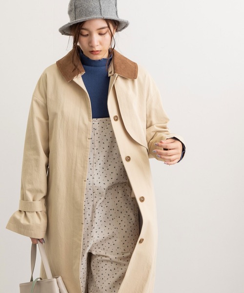 POU DOU DOU（プードゥドゥ）の「2WAYトレンチコート（トレンチコート・レディース・ベージュ/ネイビー/カーキ・3）」の15枚目の写真