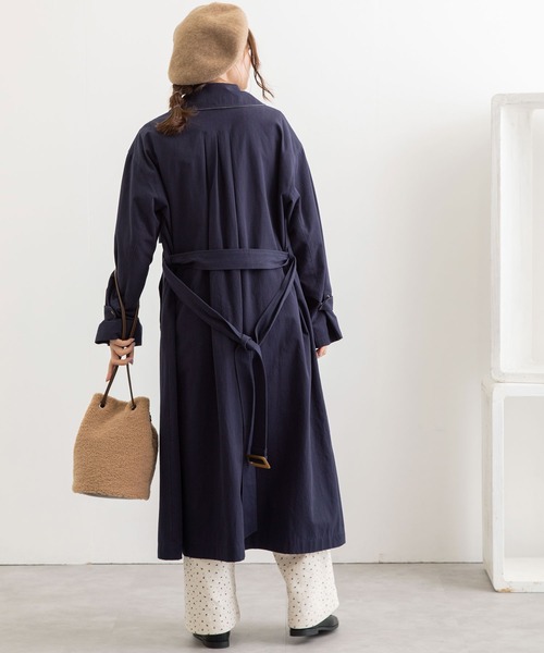 POU DOU DOU（プードゥドゥ）の「2WAYトレンチコート（トレンチコート・レディース・ベージュ/ネイビー/カーキ・3）」の21枚目の写真