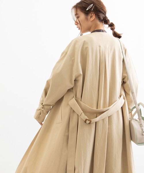 POU DOU DOU（プードゥドゥ）の「2WAYトレンチコート（トレンチコート・レディース・ベージュ/ネイビー/カーキ・3）」の10枚目の写真
