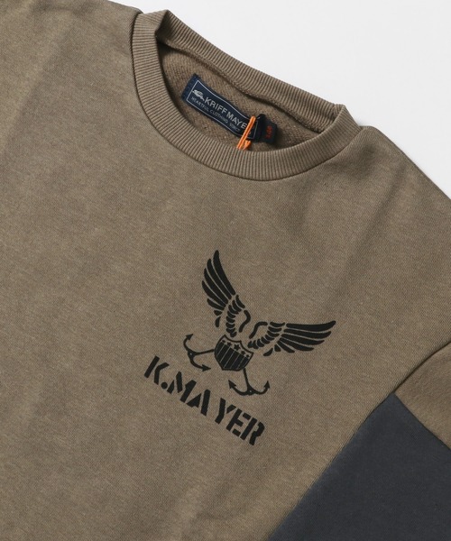 KRIFF MAYER(クリフメイヤー)の「ストレッチ切替クルー(スウェット・キッズ・ネイビー/ブラウン/ワインレッド/グレー・150/170/130/140/120/160)」の13枚目の写真