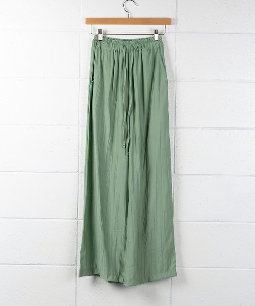 me+em select(ミームセレクト)の「楊柳イージーワイドパンツ【数量限定販売】(その他パンツ・レディース・ベージュ/グリーン/ブラック・FREE)」の20枚目の写真