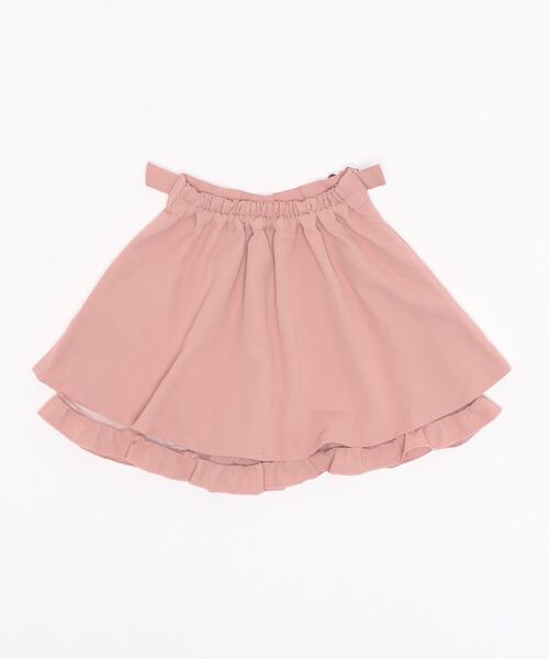 PINKHUNT(ピンクハント)の「PINKHUNT ウエストハートバックルスカート 5832K #IG(デニムスカート・キッズ・ベージュ/ベビーピンク・140cm/120cm/130cm/160cm/150cm)」の3枚目の写真