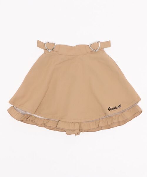 PINKHUNT(ピンクハント)の「PINKHUNT ウエストハートバックルスカート 5832K #IG(デニムスカート・キッズ・ベージュ/ベビーピンク・140cm/120cm/130cm/160cm/150cm)」の7枚目の写真