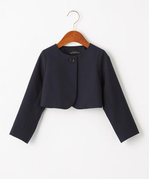green label relaxing（グリーンレーベルリラクシング）の「TW ソリッドボレロ ネイビー（ノーカラージャケット・キッズ・ネイビー・110cm/120cm/130cm）」の8枚目の写真