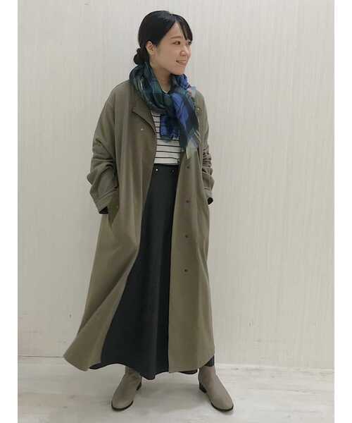 human woman（ヒューマンウーマン）の「◆オーガニック綿天竺プルオーバーボーダー（Tシャツ/カットソー・レディース・ダークインディゴブルー・LARGE/MEDIUM）」の19枚目の写真