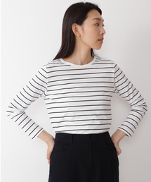 human woman | ◆オーガニック綿天竺プルオーバーボーダー(Tシャツ/カットソー)