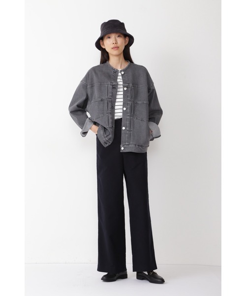 human woman（ヒューマンウーマン）の「◆オーガニック綿天竺プルオーバーボーダー（Tシャツ/カットソー・レディース・ダークインディゴブルー・LARGE/MEDIUM）」の9枚目の写真