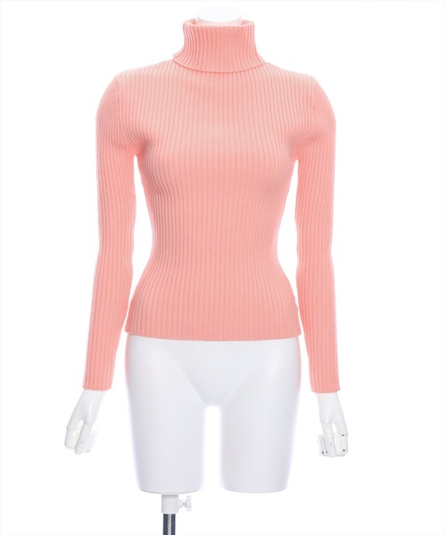 clear（クリア）の「タートルネックベーシックリブニットトップス [フィット感 もっちり柔らか]≪再入荷≫（ニット/セーター・レディース・ブラック/アイボリー/ブルーグレー/マスタード/ワインレッド/モカ/グリーン系その他/グレイッシュベージュ/ピンク/レッド/サックスブルー/イエロー/サーモンピンク/グレー/ブルー・F）」の13枚目の写真