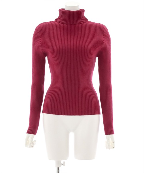 clear（クリア）の「タートルネックベーシックリブニットトップス [フィット感 もっちり柔らか]≪再入荷≫（ニット/セーター・レディース・ブラック/アイボリー/ブルーグレー/マスタード/ワインレッド/モカ/グリーン系その他/グレイッシュベージュ/ピンク/レッド/サックスブルー/イエロー/サーモンピンク/グレー/ブルー・F）」の15枚目の写真