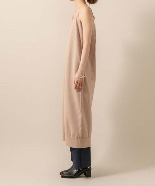 mline（エムライン）の「[mline] WEB限定 ニットキャミワンピース（ワンピース・レディース・アイボリー/ブラウン/ベージュ・FREE）」の6枚目の写真