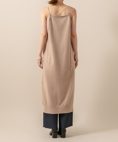 mline（エムライン）の「[mline] WEB限定 ニットキャミワンピース（ワンピース・レディース・アイボリー/ブラウン/ベージュ・FREE）」の7枚目の写真