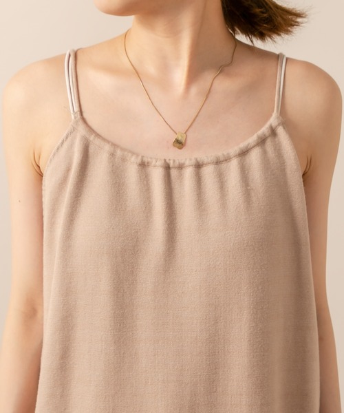 mline（エムライン）の「[mline] WEB限定 ニットキャミワンピース（ワンピース・レディース・アイボリー/ブラウン/ベージュ・FREE）」の9枚目の写真