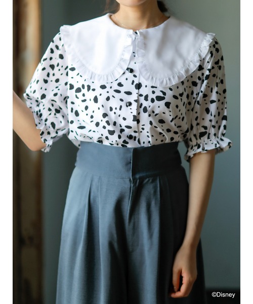 Disney（ディズニー）の「101匹わんちゃん/ダルメシアン柄ブラウス（シャツ/ブラウス・レディース・オフホワイト・FREE）」の6枚目の写真