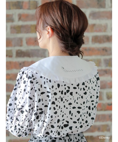 Disney（ディズニー）の「101匹わんちゃん/ダルメシアン柄ブラウス（シャツ/ブラウス・レディース・オフホワイト・FREE）」の9枚目の写真