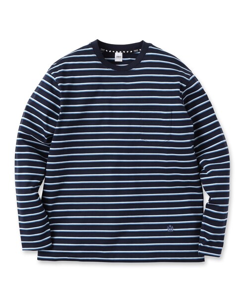 TAKEO KIKUCHI（タケオキクチ）の「◆グラデーション ボーダー カットソー（Tシャツ/カットソー・メンズ・ホワイト系3/ネイビー系7・02/03/04）」の5枚目の写真