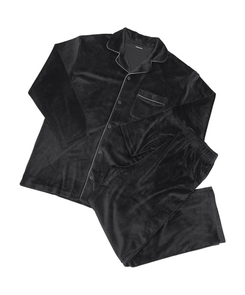 Dita(ディータ)の「メンズパールシャギーシャツルームウェア上下セット(ルームウェア/パジャマ・メンズ・アッシュグレー/ネイビー/ブラック・M/L)」の10枚目の写真